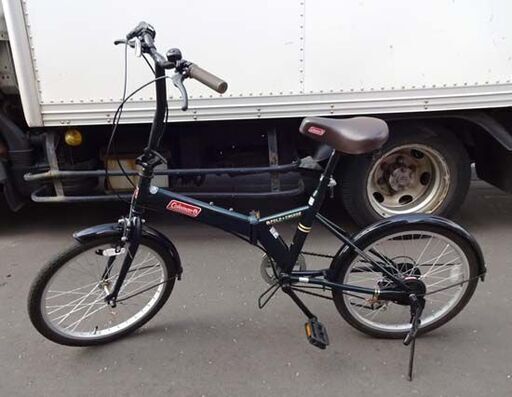 自転車中古 折りたたみ Coleman 外装6段変速 ライトリアキャリア付き