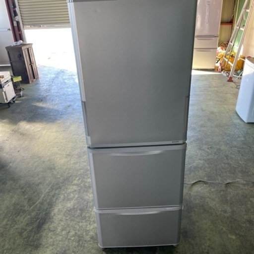 G0701-3 3ドア冷蔵庫 シャープ SJ-W351C-S 350L 2017年製 - キッチン家電