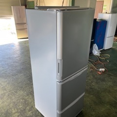 G0701-3 3ドア冷蔵庫 シャープ SJ-W351C-S 350L 2017年製
