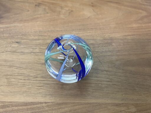 津軽びいどろ　一輪挿し　夏空　ブルー