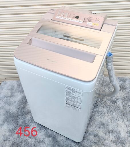 456 パナソニック Panasonic 洗濯機 一人暮らし 大きめ 中古 2018年製 全自動洗濯機 7.0kg ピンク 送風 乾燥機能付き NA-FA70H5