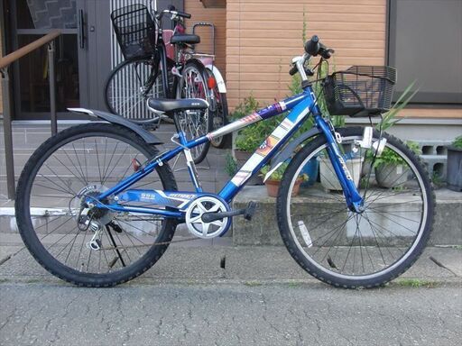 中古自転車販売　山形市　天童市　子供用マウンテン２６インチ6段変速　自転車整備士が整備