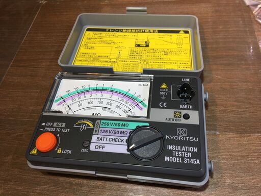 共立　3145A　絶縁抵抗計　中古・美品　【ハンズクラフト宜野湾店】 共立 3145A 絶縁抵抗計 中古・美品 【ハンズクラフト宜野湾店】