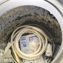 配送可能　10kg シャープ SHARP ES-PX10A-S [タテ型洗濯乾燥機 （10.0kg） シルバー系] 少しヒビあり 