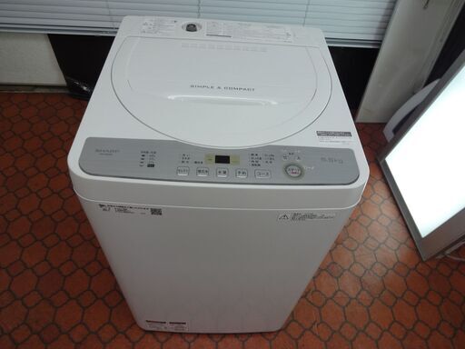 ID 021068　洗濯機　シャープ　5.5K　２０１９年製　ES-GE5C
