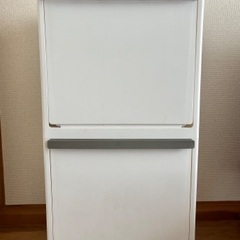 キャスター付きゴミ箱(15L×2段)