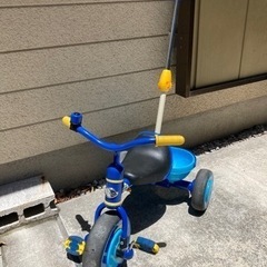 【値下げ】三輪車　ブルー　コントロールバー