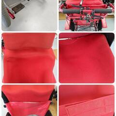 J286★今だけ値下げ★オーダーメイド車イス(クッションシート付)★KATAYAMA★後ろの補助輪欠品 