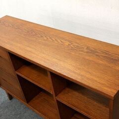 unico/ウニコ SIGNE シグネ ワイドシェルフ 北欧デザイン オープンシェルフ サイドボード オーク突板 中古家具 店頭引取歓迎 R6128)