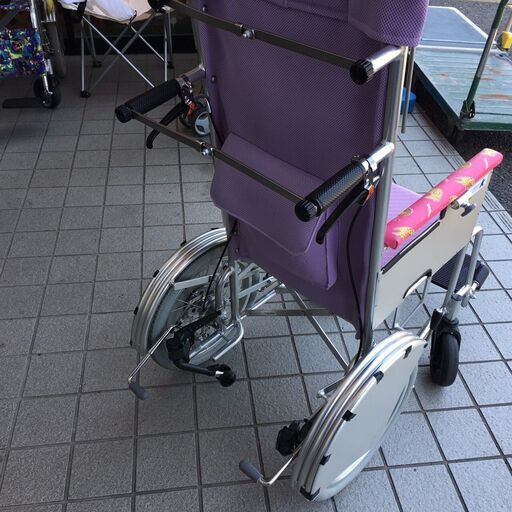 最大15%OFFクーポン 日よけ付き 車椅子 パープル系 その他