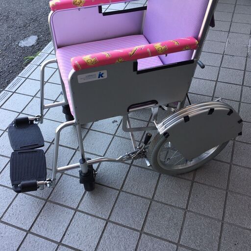 日よけ付き 車椅子 パープル系