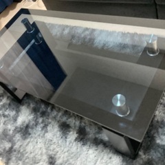 ガラステーブル 120×60cm モノトーン モダン