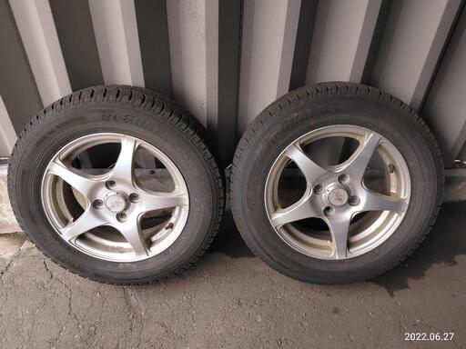 桜舞う季節 VW up! アップ 165/70R14 2020年バリ山スタッドレス