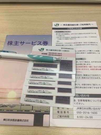 JR東日本　株主優待割引券