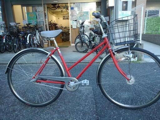 中古自転車２１０６　前後タイヤ新品！　日本製　２７インチ　３段ギヤ　オートライト