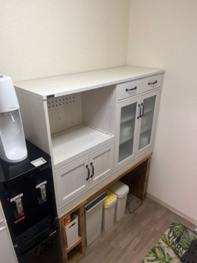 食器棚可愛い白木目調スライド付き佐藤産業 Yk0808 平沼橋の家具の中古あげます 譲ります ジモティーで不用品の処分