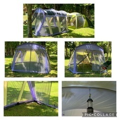 キャンプセット　値下げします。ロゴステント・タープ・キャリー・バーナー・テーブル・イス等　割引相談可。数点プレゼント有‼︎