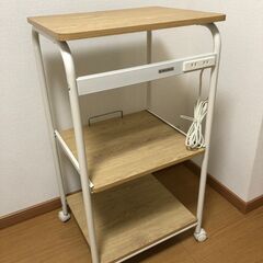 ☆ 差し上げます ☆  美品 キャスター付きサイドワゴン キッチ...