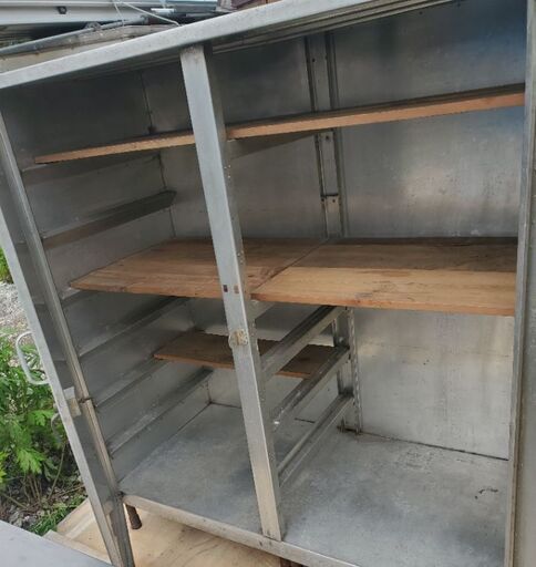 激安‼️大型 食料保管庫 146×70×166 観音開き ロッカー 棚 店舗 厨房