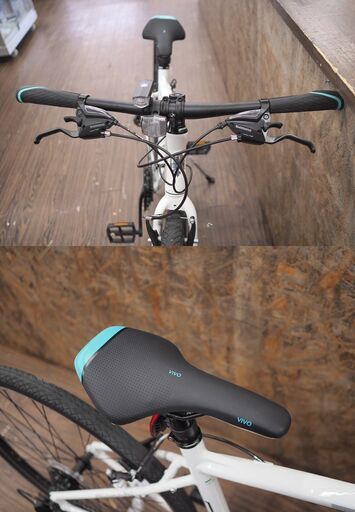 札幌発 美品 Bianchi（ビアンキ） C-SPORT 1 クロスバイク 47サイズ 700×38C ホワイト  スタンド・チェーンロック付き 札幌発 美品 Bianchi（ビアンキ） C-SPORT 1 クロスバイク 47サイズ