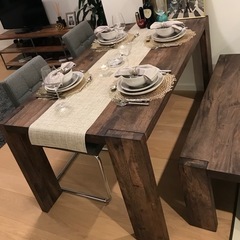 ダイニングテーブル・ベンチセット（アメリカ製）