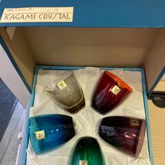 ★KAGAMIクリスタル　グラス5色セット　未使用★