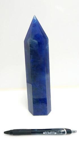 値下げ‼️✨超綺麗で豪華✨とても珍しい青水晶六角柱の置物  台座付き