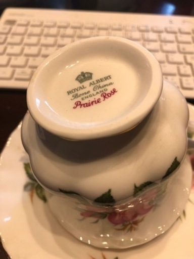 □「ロイヤルアルバート プレイリーローズ カップ＆ソーサー5客セット