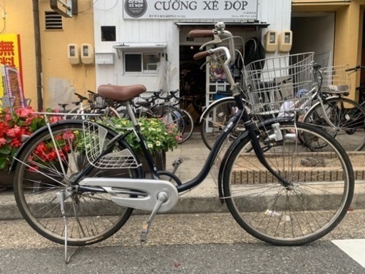 ママチャリ　２６インチ　カギ　ライト　付き　キレイ　自転車
