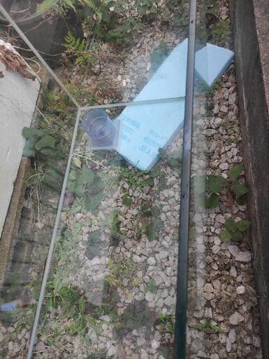 中古1200×450×450ガラスオーバーフローとろ過槽のセット