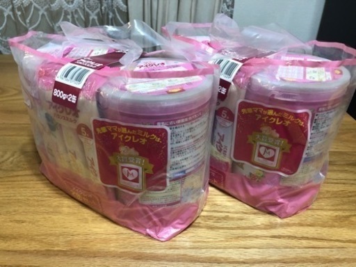 【受け渡し予定者決定】粉ミルク アイクレオ 800g 4缶