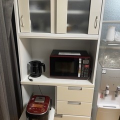 食器棚　オーブンレンジ　炊飯器　T-falセット