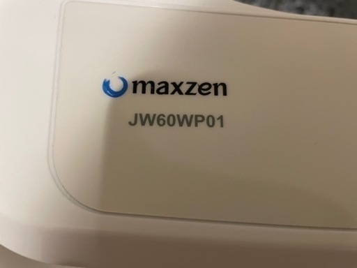 【使用1年】洗濯機　6kg MAXZEN JW60WP01