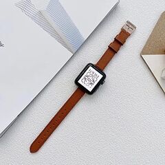 【新品・未使用】Apple watch対応 本革時計バンド（ライ...