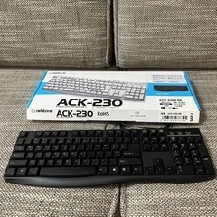 英語配列のキーボード(ACK-230U-EB)