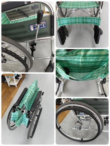 J284  手動車イス  MiKi  緑色  折りたたみ可能 J284 手動車イス MiKi 緑色 折りたたみ可能