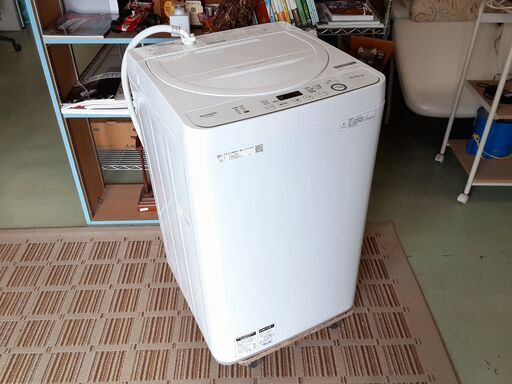 シャープ 5.5kg 洗濯機 2020年製 コンパクトボディ ES-GE5D-W　/DJ-1055 1FO