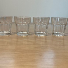 シンプルガラスのコップ4個セット