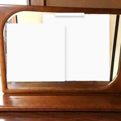 【取引中】良質 木製枠 置き型 鏡 ミラー 大正堂 家具 アンティーク