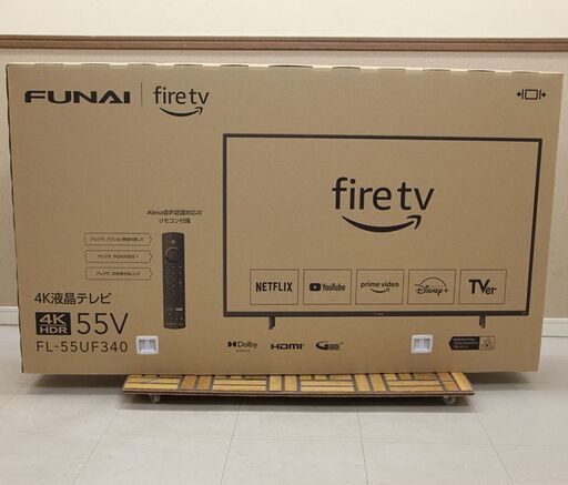 フナイ 55V型 4K液晶テレビ Fire TV 搭載 Alexa 対応 4K ダブル