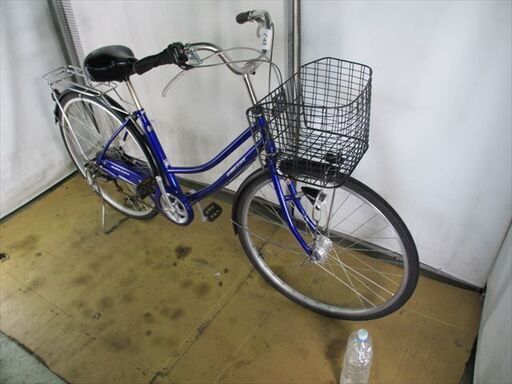 C48☆限定特価☆ 中古自転車 【27インチ 軽快車 ブルー 6段 LEDオート ...