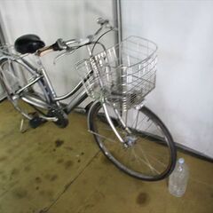 C55　限定特価　整備済み★ブリヂストン　アルベルト　シルバー　カゴ大付き★ 中古自転車 【26インチ 】