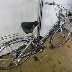 C55　限定特価　整備済み★ブリヂストン　アルベルト　シルバー　カゴ大付き★ 中古自転車 【26インチ 】