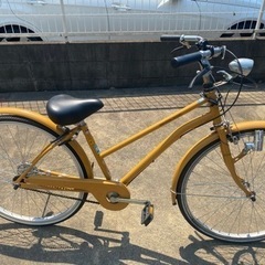 自転車　黄色　あさひ