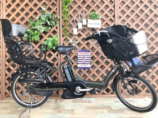 緑　タイヤ新品　電動自転車 バッテリー良品 子供乗せ　 20インチ　 ヤマハ け
