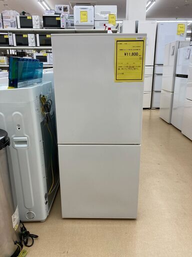 ツインバード 2ドア冷蔵庫 110L 2019年製 HR-E911 中古品