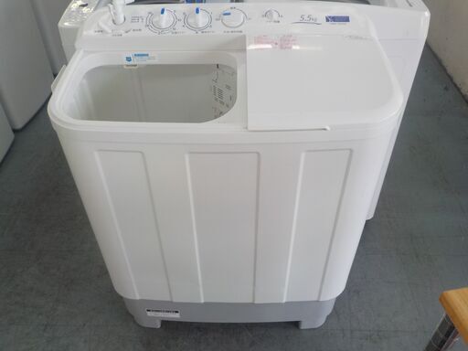 ID309302　５．５Ｋ二槽式洗濯機（２０２０年ヤマダ製）フタ無し