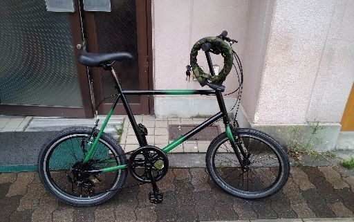 20吋 リノベーションミニベロ 7speed/ブラックxグリーン