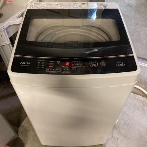 美品　AQW-G50GJ-W アクア 5.0kg 2018年製　全自動洗濯機　AQUA