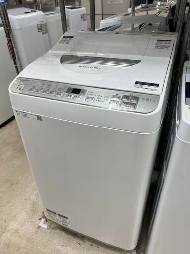 高年式 SHARP 5.5/3.5kg洗濯乾燥機 ES-TX5C 2019年製 3835